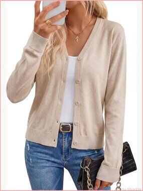 Women's Wool Blend Lightweight Cardigan Sweater Business Casual